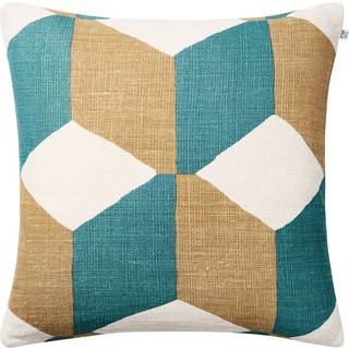 Chhatwal & Jonsson Hawa Cushion Cover 50x50 Cm Pudebetræk 50x50 Cm Himmelblåt / Kaki - Pyntepuder & Betræk Hør Khaki - CC710111-23