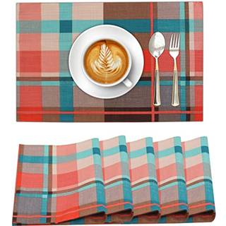Ruvanti Placemats 100% bomuld 13x19 tommer spisebord placemats s?t af 6 moderne stedm?tter til spisebordindretning k?kken & bord senget?j kaffe m