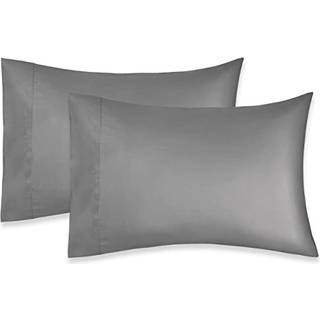 1000 tr?dt?lling bl?dt og glat 100% bomuldssateen v?vet hotelkvalitetss?t med 2 klassisk stil gr? king pillow sager passer til king size puder