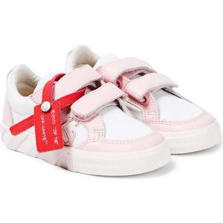Off-White Kids Vulcanized leather-trimmed sneakers - white - EU 35