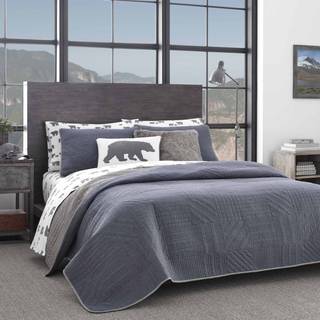 Eddie Bauer - King Quilt Set Reversible Bedding med matchende Shams Letv?gts boligindretning til alle s?soner (Hidden Lake Blue King)