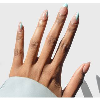 Kiara Sky XPRESS PRO 100% akryl tryk p? negle - ?jeblikkelig salonkvalitet manicure Langtidsholdbar nem p?f?ring 30 stykker s?t mandel korthavb?l