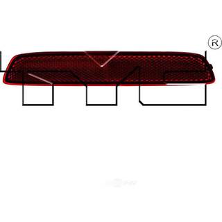 Tyc Right Reflector Assembly kompatibel med 2010-2015 GMC Terrain