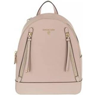 MK Brooklyn Medium Pebbled Leather Backpack - Pink - Michael Kors - ONE SIZE