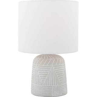 Bordlampe Thalassia Lindby, Hvid/opal, Stue/spisestue, Keramik, Herregårds/rustik