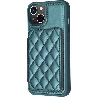 SKALO iPhone 15 Quiltet Cover med Pung - Turkis