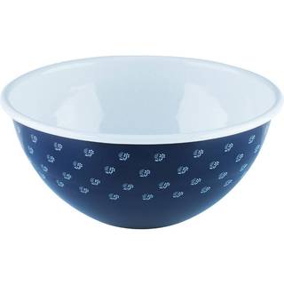 Riess Country Dirndl Schüssel 22 cm / 2,5 L - Emaille - Weiß,Blau