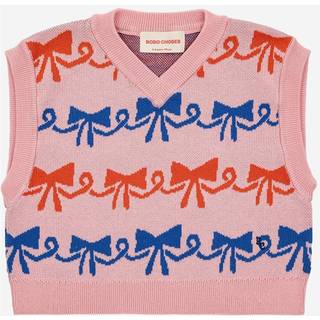 Bobo Choses Cotton jacquard sweater vest - pink - Y 8/9