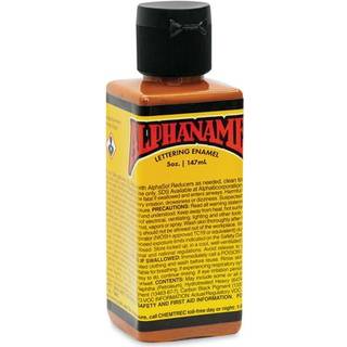 Alpha 6 Alphanamel - Burnt Orange - Emaljemaling til pinstripingskilt Maling Bogstogt Fine Art 36 farver Flere størrelser 5 oz