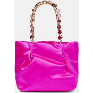 Aquazzura Galactic embellished satin mini tote bag - pink - One Size