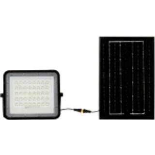 V-Tac 6W Solcelle projektør LED - Sort, inkl. solcelle, fjernbetjening, indbygget batteri, IP65 - Kulør : Neutral