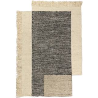 Ferm Living Counter Tæppe 140x200 Cm - Mønstrede tæpper Uld Charcoal - 1104268143
