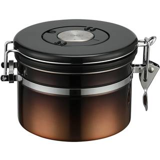 Malmo Gradient Coffee Canister Airtight Coffee Container med dato tracker låg rustfrit stål dåse til køkken mad opbevaring 9oz kobbergradient