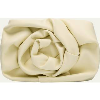 Burberry Rose gathered leather clutch - yellow - One Size