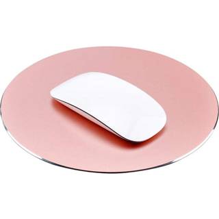 Proelife Metal Mouse Pad Mat 866-tommer Mousepad med slip (Round Rose Gold)