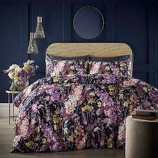 Vantona Vantona NavyMulti 100% Cotton Clarence Duvet Cover Set