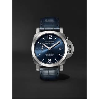 Panerai - Luminor Marina Quaranta Automatic 40mm Stainless Steel and Alligator Watch, Ref. No. PAM01270 - Men - Blue