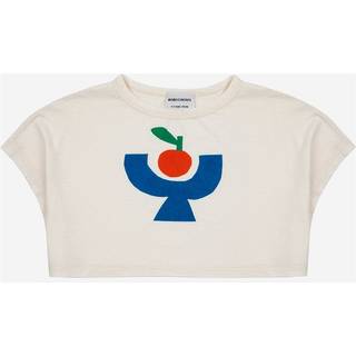 Bobo Choses Tomato Plate Cropped T-shirt Naturhvid 4-5 Y  Creme  4-5 år  kvinde