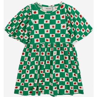 Bobo Choses Tomato ruffled cotton dress - white - Y 8/9