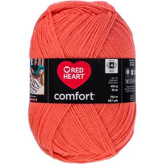 Röd hjärta komfort garn-papaya