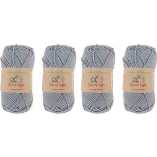 Jubileeyarn Dainty Light Yarn - Worned Weight Cotton - 100G/Skein - 310 Sterling Gray - 4 Skeins