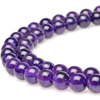 MJDCB 5A Natural Sydafrika Amethyst ?delsten Runde stenperler til smykker, der fremstiller DIY armb?ndhalsk?de (4mm)