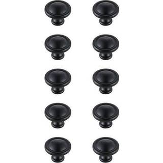 Garlande 1.2 """" Diameter Matte Black Mushroom Knob Multipack (S?t p? 10)