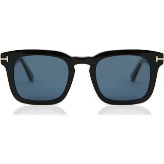 TOM FORD Mand FT0751 DAX 01V Solbriller Acetat Sort Blå Firkantet Polariseret