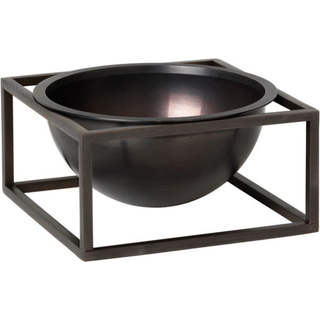 Audo Copenhagen Kubus Skål Centerpiece Small Bruneret Kobber