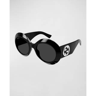 Gucci GG1647S 007 54 Solbriller Kvinder Black - Black - 54mm