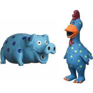 Multipet Latex Grunting Toy Bundle Farve: Goblet Pig and Globken Chicken