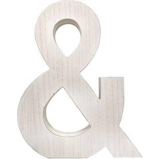 16 """" Estruerad vit tvätt av trä initial ampers och skulptur