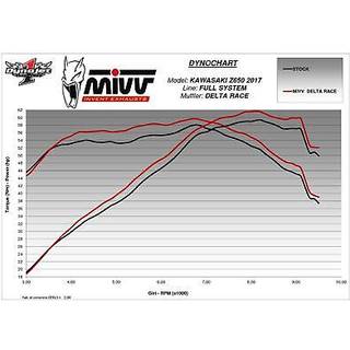 MIVV Delta Race-udstødningssystem med EG-BE Kulstof, sort, rustfrit stål