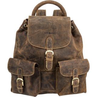Rucksack Leder 38x40cm "Vintage" antikbraun 1711-25 | Greenburry.de