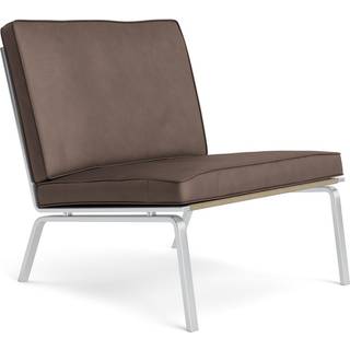 NORR11 Seating - 'The Man' lounge chair, dark brown in Dark Brown Stainless Steel - Upholstered,