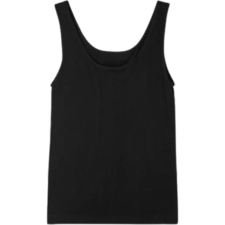 Lækker sort bambus tank top med bred strop til dame fra Boody, XS