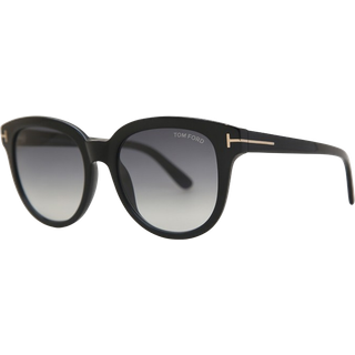 TOM FORD Kvinde FT0914 Olivia-02 01B Solbriller Acetat Sort Grå Rund Normal Skygge