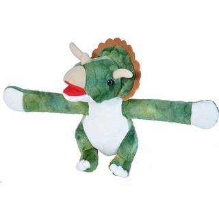 Wild Republic Huggers Triceratops Plush Toy Slap Bracelet Fyldt dyre Kids Toys 8 Inches
