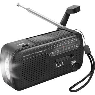 LogiLink Emergency Radio - Hand Crank - Solar - SOS Light - AM/FM/SW - Mono