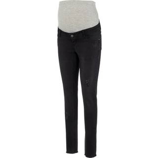 MamaLicious SITKA DG SLIM SLIT CROPPED JEANS A. - BLACKDENIM