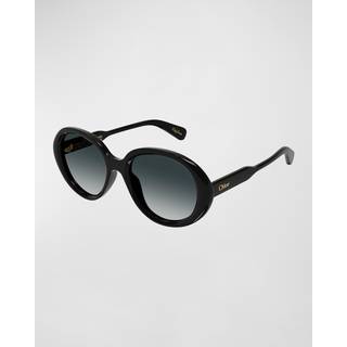 Chloé CH0221S 001 55 Solbriller Kvinder Black - Black - 55mm