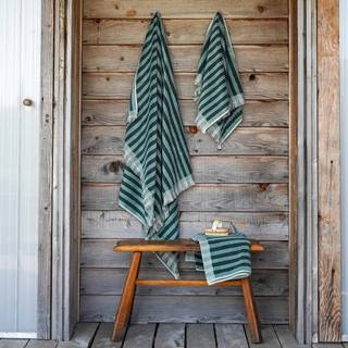 Piglet in Bed Piglet in Bed Pine Green Pembroke Stripe Towel