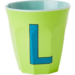 RICE Rice melaminkop medium bogstav L 30 cl Lime green