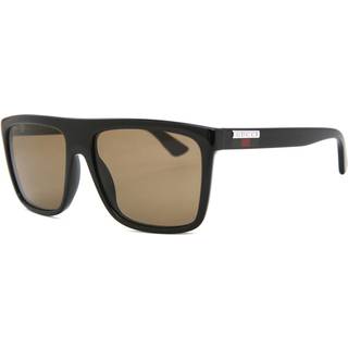 Gucci Mand GG0748S 002 Solbriller Injiceret Sort Brun Firkantet Normal
