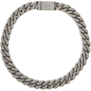 SAINT LAURENT - Silver-Tone Chain Necklace - Men - Silver - L