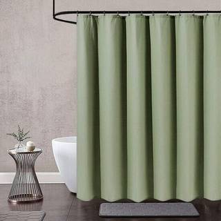 Moud Home Waffle Badeforhæng - 180 x 220 cm. - Grøn