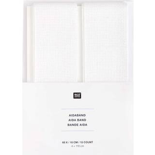 Aidaband weiß 6 Stiche/cm 2x 4x110cm - Weiß