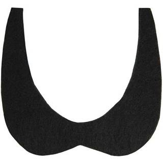 Filzkragen rund 15,3x17,5cm - Schwarz