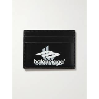 Balenciaga - Logo-Print Leather Cardholder - Men - Black