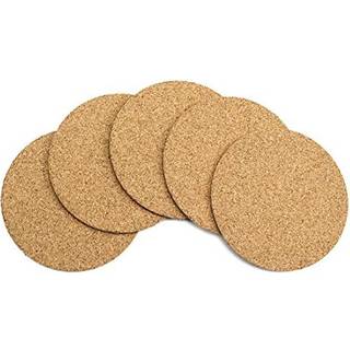 Hygloss -produkter Naturlige korkforbindelser - milj?venlige absorberende runder til drinks trivets og DIY h?ndv?rk 3 mm 4 tommer s?t p? 24